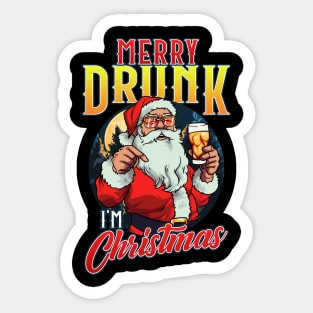 Santa Claus Merry Drunk, I’m Christmas Sticker